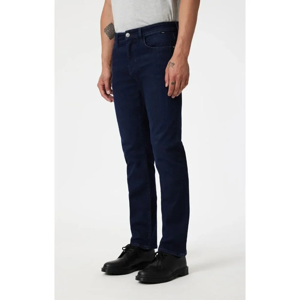 Mavi Men's Zach Straight Leg Jeans Ink Brushed SuperMove Dark Wash Size 33x32 - Picture 2 of 9